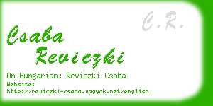 csaba reviczki business card